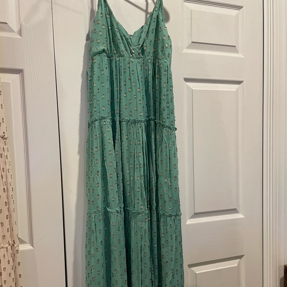 Vici Teal Floral Maxi Dress